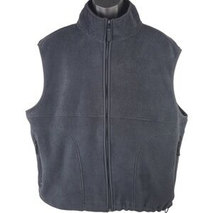 NWT Basic Edition Mens black fleece zipper vest size XL
